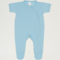 Bleu petit four short-sleeve sleep & play with footies