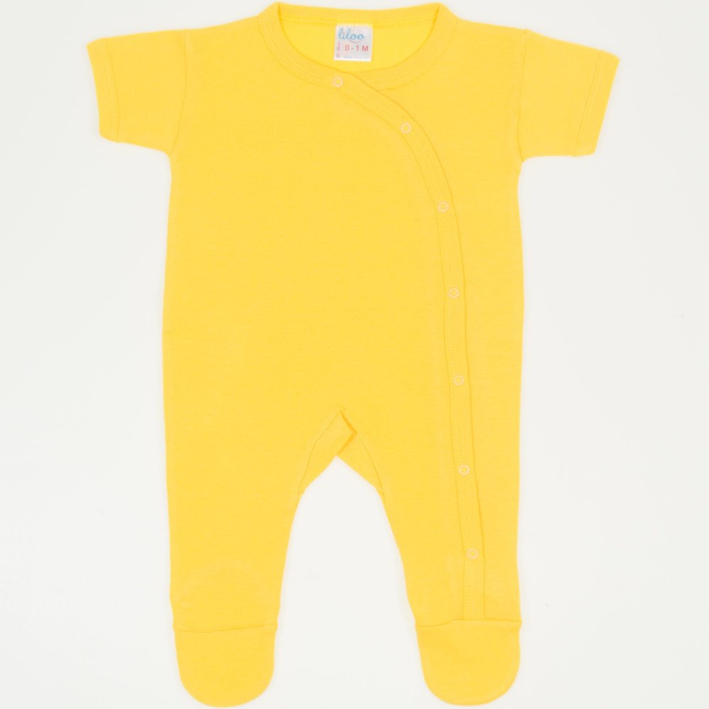 Dandelion yellow short-sleeve sleep & play with footies | liloo