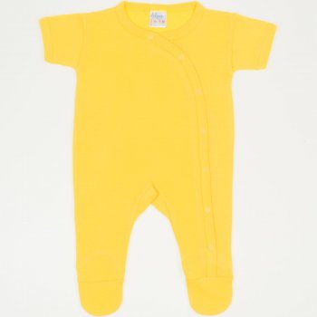 Dandelion yellow short-sleeve sleep & play with footies | liloo