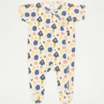 Short-sleeve sleep & play with footies with stars rockets print | liloo