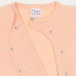 Salopeta maneca scurta si pantaloni cu botosei peach fuzz uni | liloo