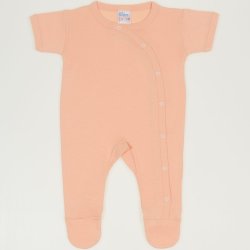 Peach fuzz short-sleeve sleep & play with footies 