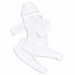 Set bebelusi 3 piese alb uni | liloo