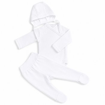 Set bebelusi 3 piese alb uni