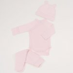 Pink baby set 3 pieces - premium multilayer material model | liloo