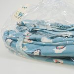 Aqua organic cotton set of baby taken from the maternity with penguins print | liloo