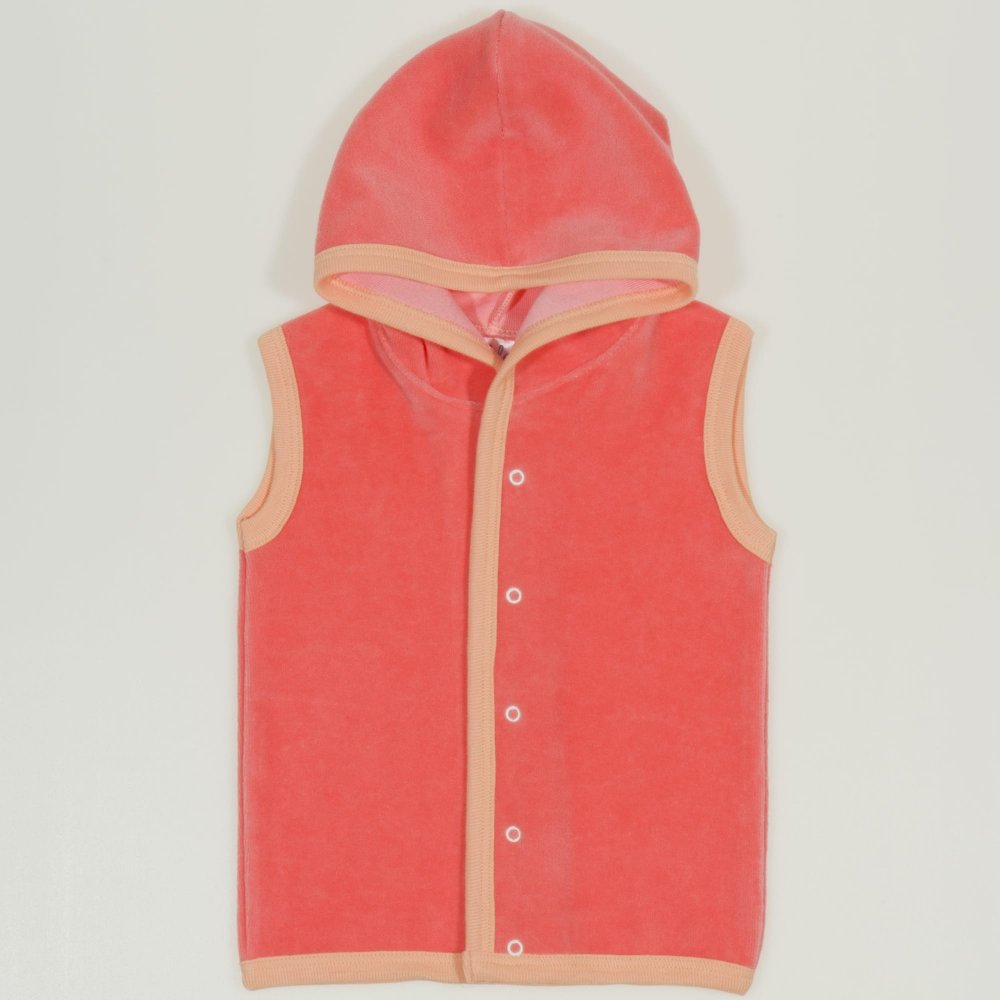 Peach velour vest | liloo