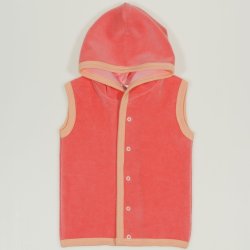 Peach velour vest