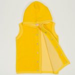 Yellow intensive velour vest | liloo