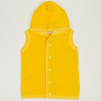 Yellow intensive velour vest | liloo