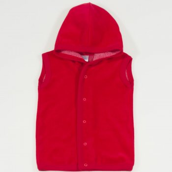 Red velour vest