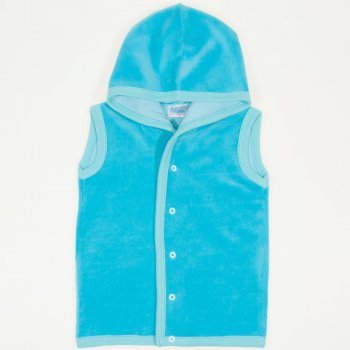 Turquoise velour vest