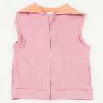 Vesta cu gluga bumbac organic brandied apricot | liloo.ro