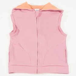 Vesta cu gluga bumbac organic brandied apricot