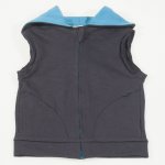 Vesta cu gluga bumbac organic gri petrol | liloo.ro