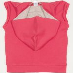 Brick red vest with hood and zipper | liloo