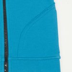 Enamel blue vest with hood and zipper | liloo