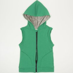 Bosphorus thick vest with hood and zipper