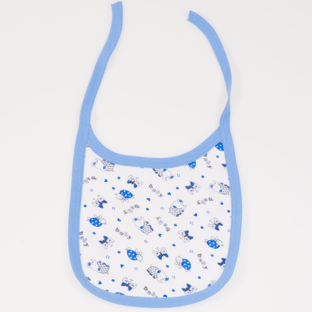 White bib with elephant print | liloo