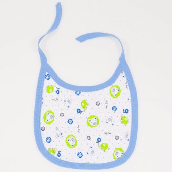 White bib with bear print