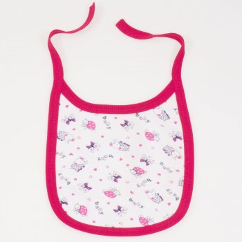 White bib with elephants print | liloo