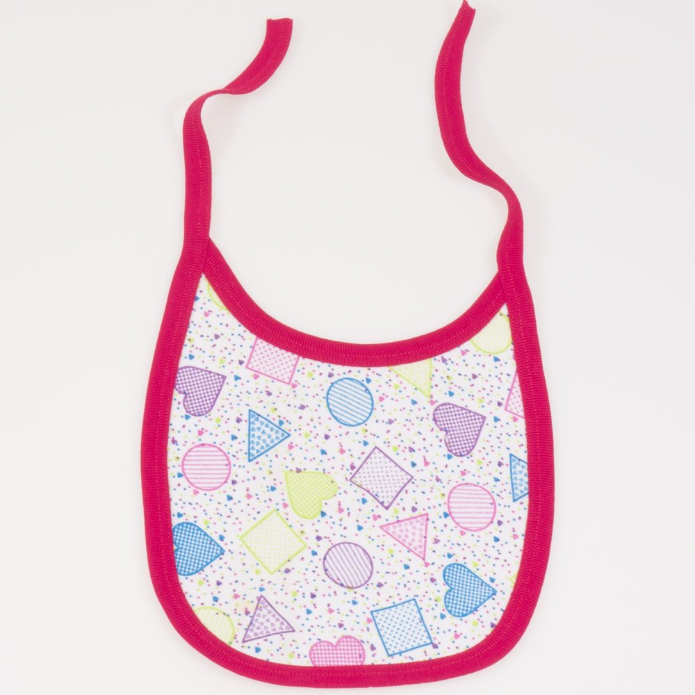 White bib with forms print | liloo