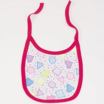 White bib with forms print