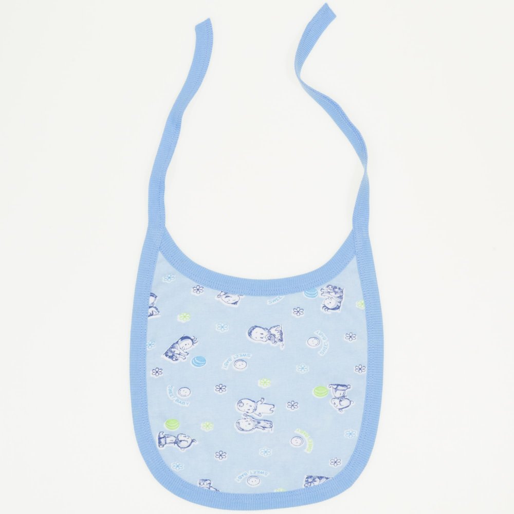 Azure bib with sweet baby print | liloo