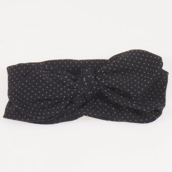 Black headband girl with white dots print