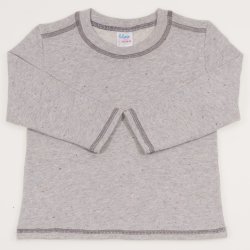 Tricou maneca lunga gri melange