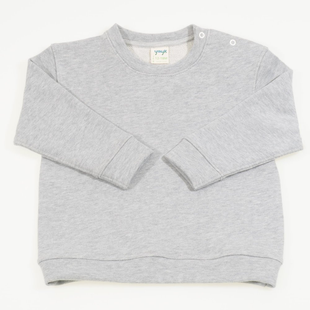 Gray organic cotton sweatshirt | liloo