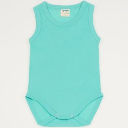 Aqua organic cotton sleeveless bodysuit