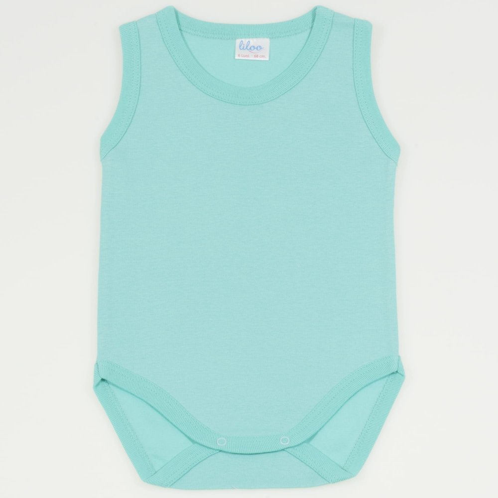 Aqua sleeveless bodysuit | liloo