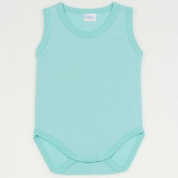 Aqua sleeveless bodysuit | liloo