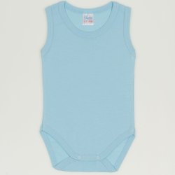 Blue petit four sleeveless bodysuit 