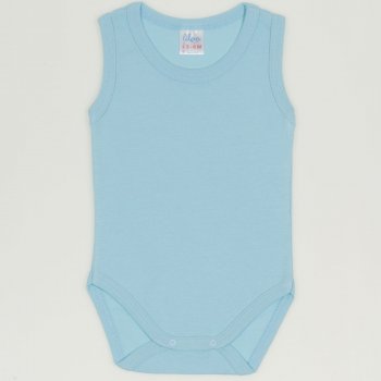 Blue petit four sleeveless bodysuit | liloo 