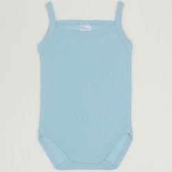 Blue petit four sleeveless bodysuit (camisole type)