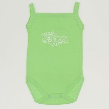 Green sleeveless bodysuit with cat print