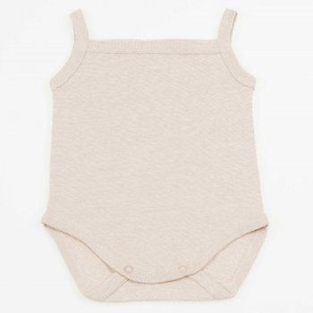 Tank top body with beige organic cotton straps | liloo