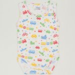 Sleeveless bodysuit  with transport toys print | liloo