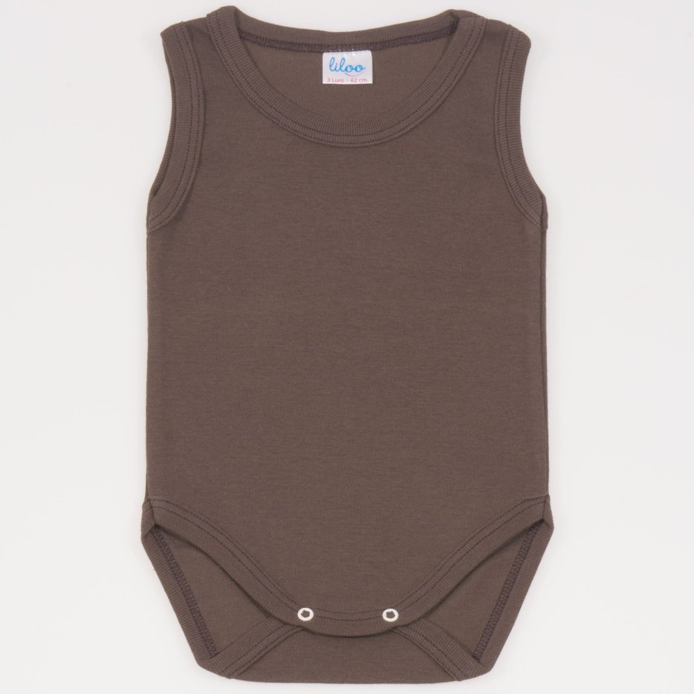 Brown sleeveless bodysuit | liloo