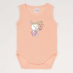 Peach fuzz sleeveless bodysuit with guitarist bunnies | liloo 