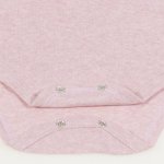 Pink melange organic cotton sleeveless bodysuit | liloo