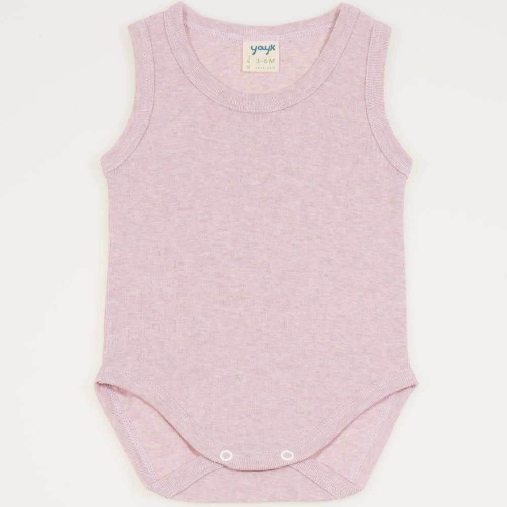 Body maiou bumbac organic roz melange | liloo