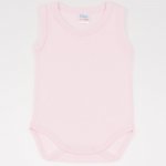 Pink sleeveless bodysuit - premium multilayer material with model | liloo