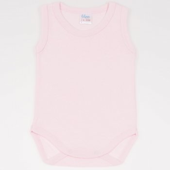 Pink sleeveless bodysuit - premium multilayer material with model | liloo