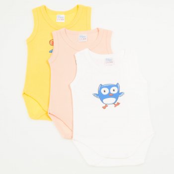 Baby bodysuit type tank top model girls set-3 pieces