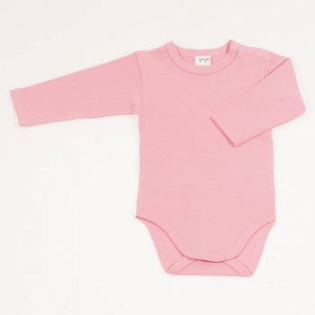 Brandied apricot organic cotton long-sleeve bodysuit | liloo