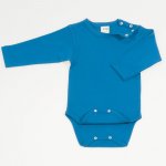 Midnight organic cotton long-sleeve bodysuit  | liloo