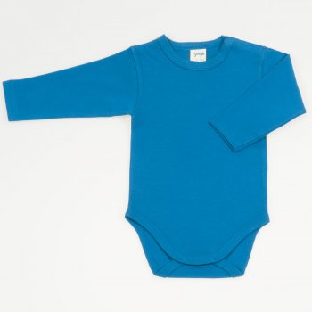 Midnight organic cotton long-sleeve bodysuit 